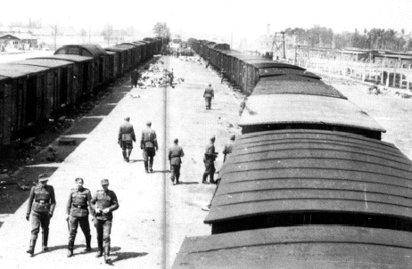 magyar vonat érkezése Birkenauba